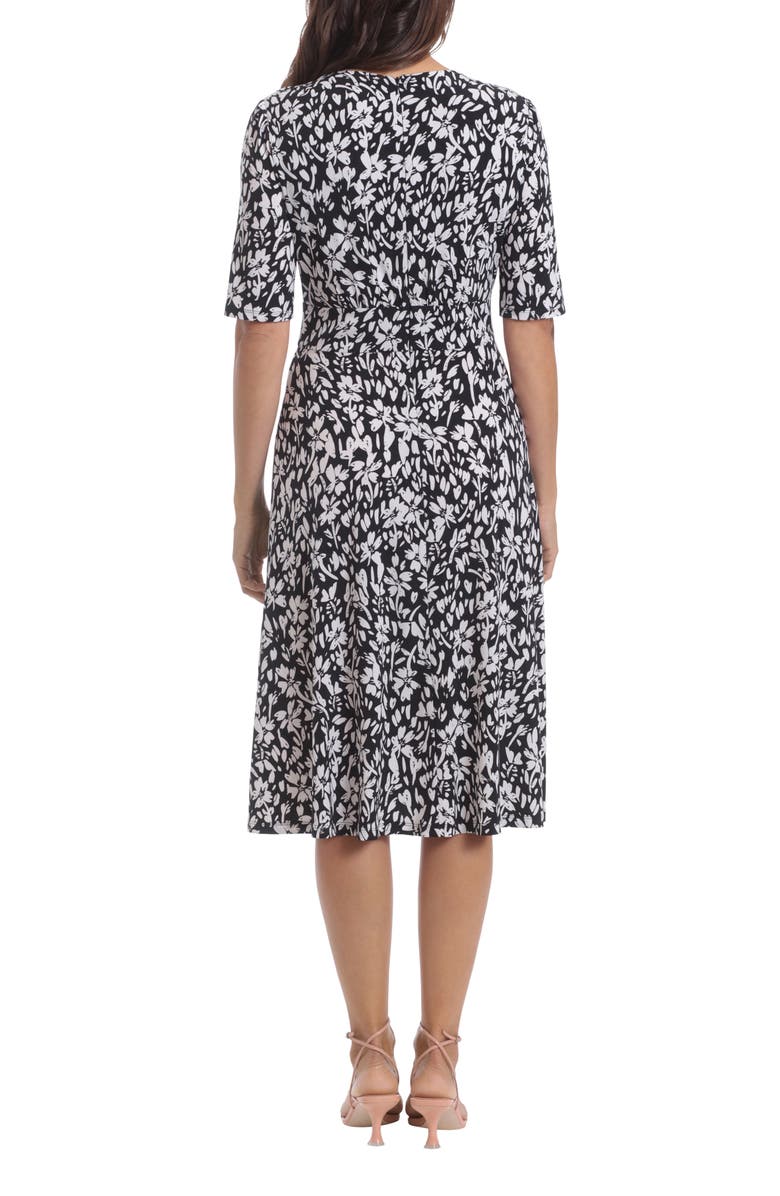 London Times MJ Floral Print A-Line Midi Dress | Nordstromrack