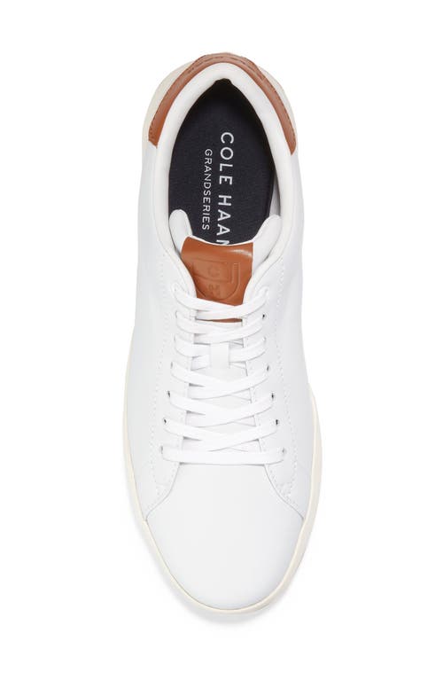 Shop Cole Haan Grandpro Tennis Sneaker In White/british Tan