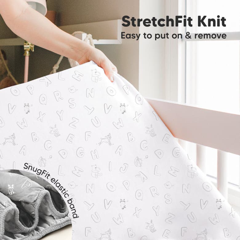 Keababies Isla Fitted Mini Crib Sheets In Abc Land