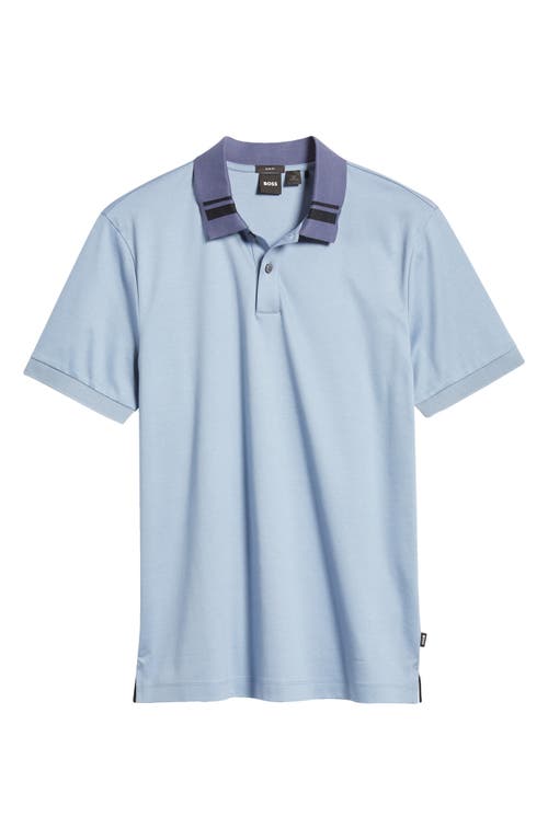 Shop Hugo Boss Boss Phillipson Slim Fit Polo In Open Blue