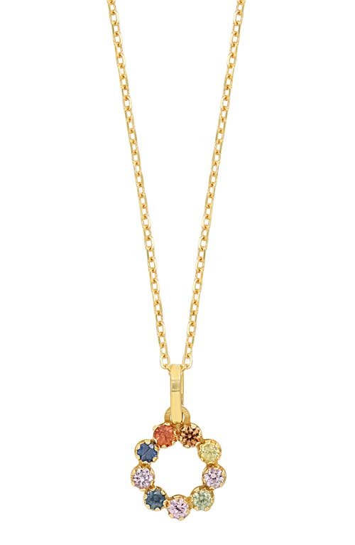 Bony Levy Kids' Sapphire Pendant Necklace in 18K Yellow Gold at Nordstrom, Size 15