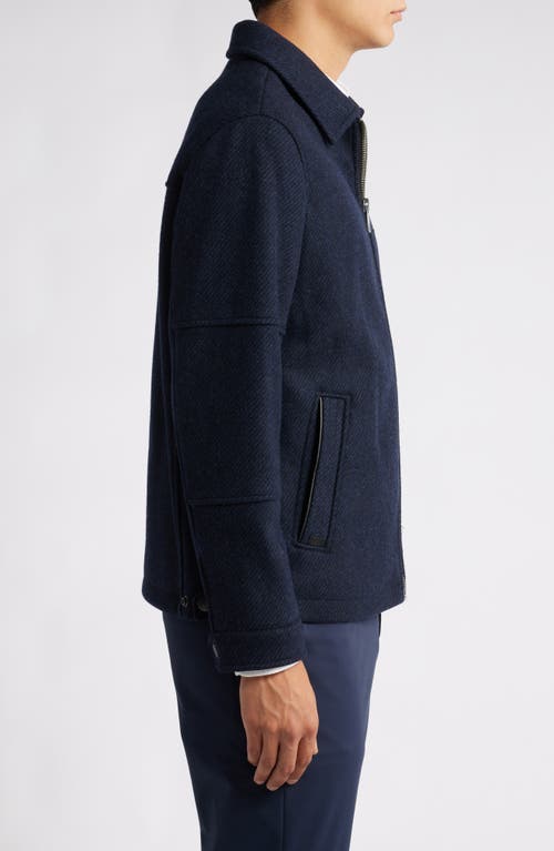 Shop Hart Schaffner Marx Paloma Wool Blend Twill Jacket In Navy Twill