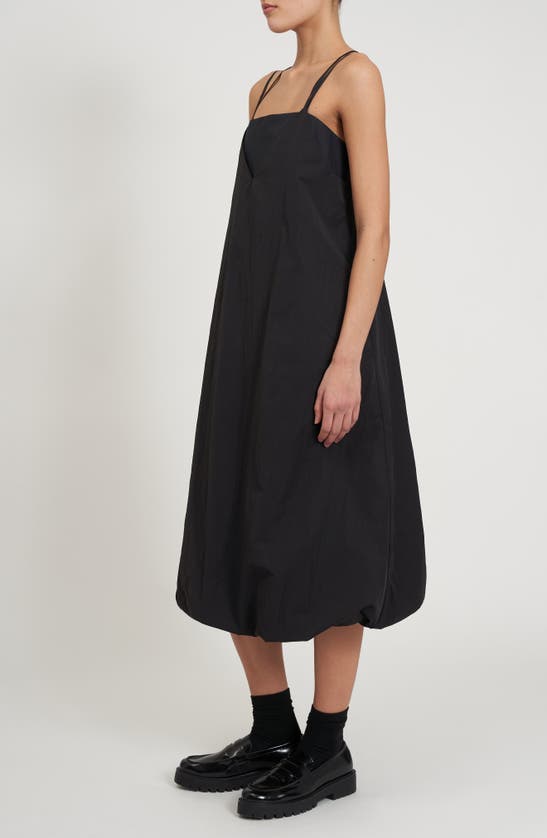 Shop Rebecca Minkoff Freddie Bubble Hem Midi Dress In True Black