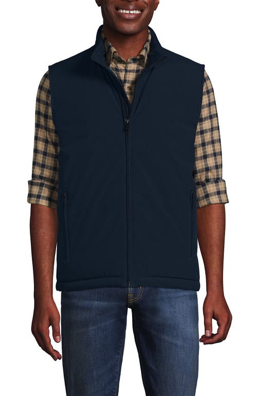 Shop Lands' End Non-quilted Insulated Commuter Vest In Radiant Navy