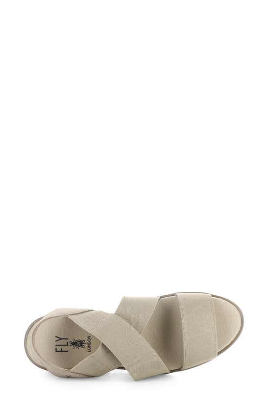 Shop Fly London Noli Slingback Wedge Sandal In Taupe Cupido