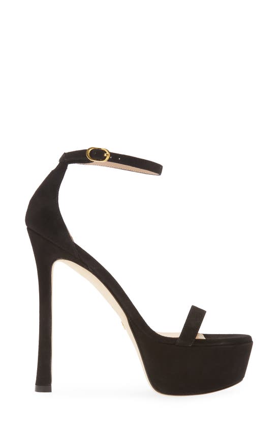 Stuart Weitzman Nudistcurve Hollywood Sandal In Black