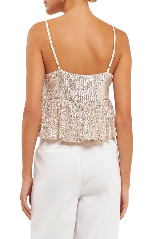 Shop Endless Rose Sequin Camisole In Ivory