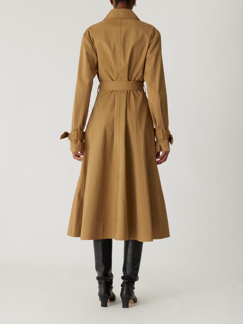 Shop Rebecca Taylor Refined Sateen Trench Coat In Date