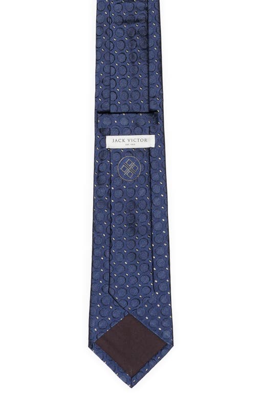 Jack Victor Lorimer Medallion Print Silk Tie In Blue