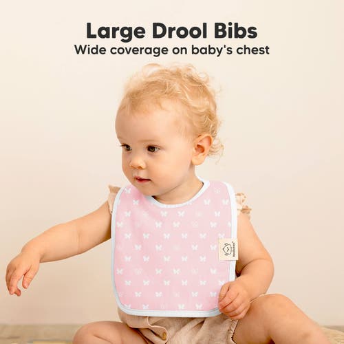 Keababies 8-pack Coast Drool Bibs In Butterflies