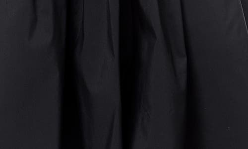 By Design Aries Puff Sleeve Mixed Media Midi Dress In Black