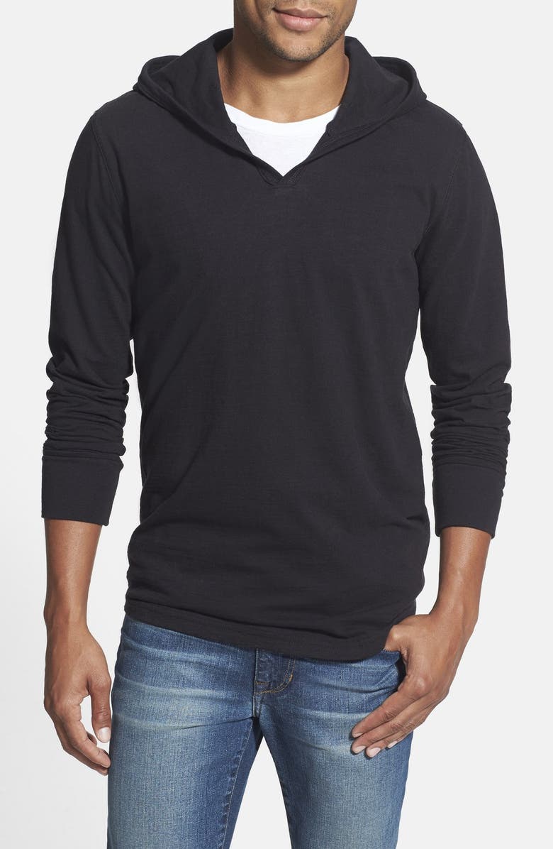 Black v neck hoodie Clearance