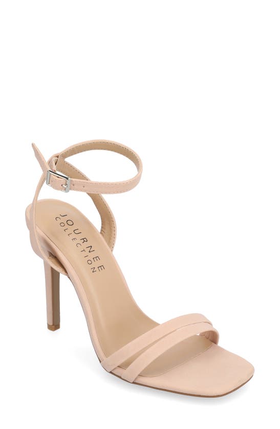 Journee Collection Yevva Ankle Strap Stiletto Sandal In Blush