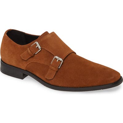 Calvin Klein Robbie Double Monk Strap Shoe, Brown