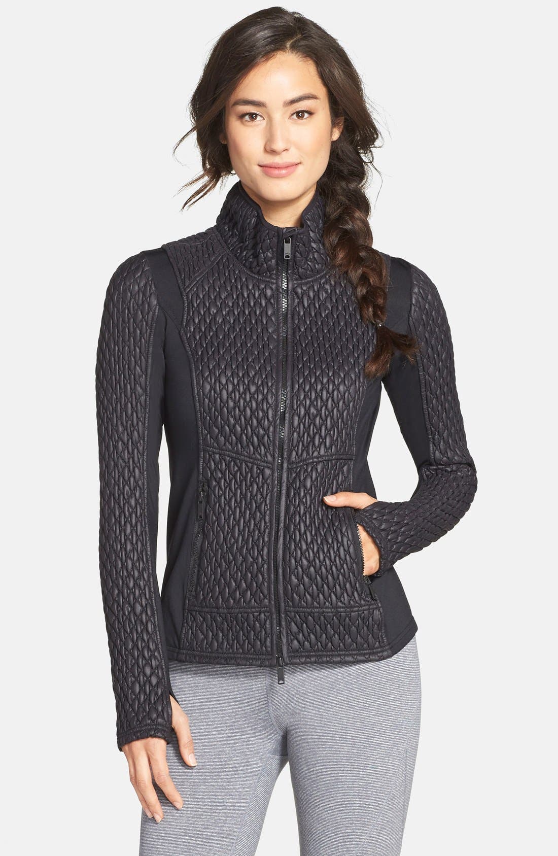 Zella 'Double Diamond' Quilted Jacket Nordstrom