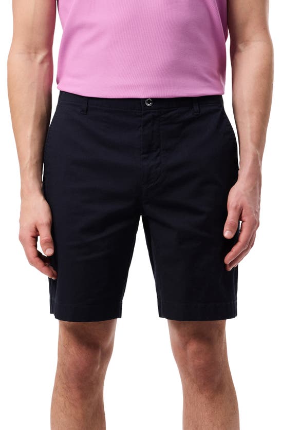Psycho Bunny Diego Flat Front Stretch Cotton Chino Shorts In Blue