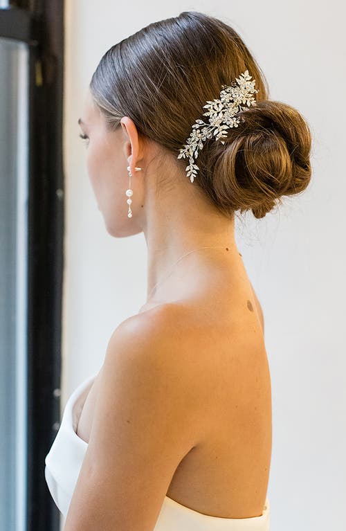 Shop Brides And Hairpins Brides & Hairpins Kalene Crystal & Pearl Comb In Gold