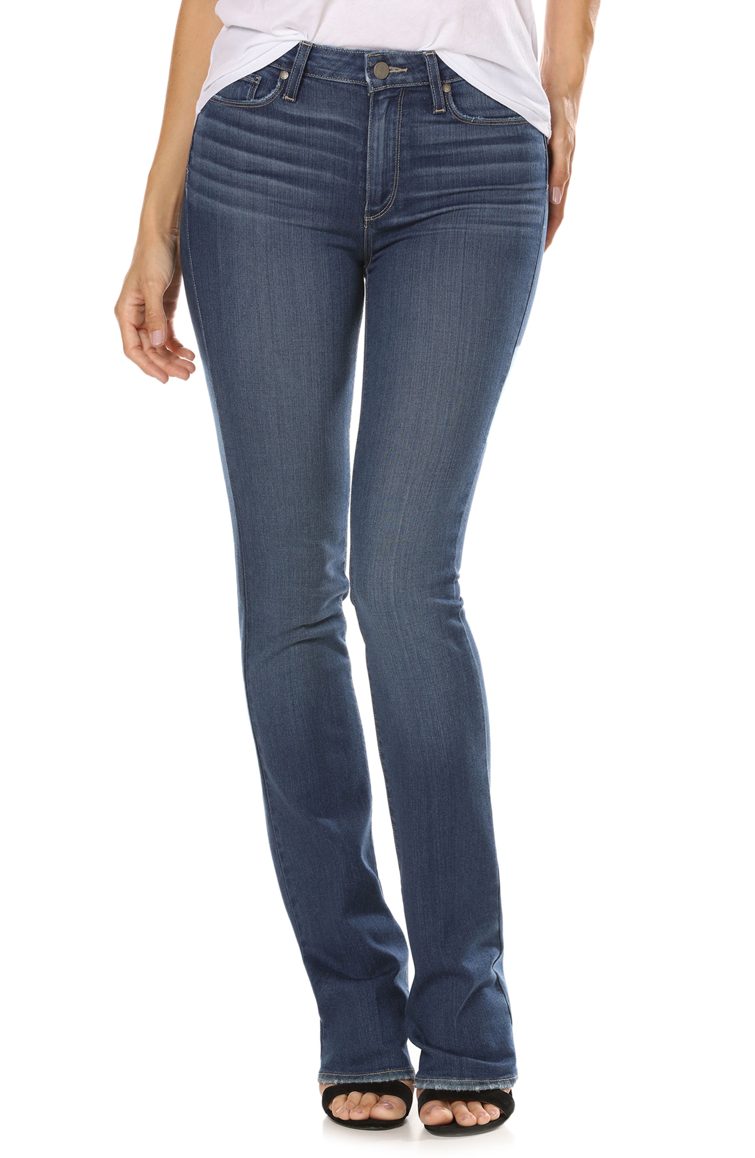 paige manhattan high waist bootcut jeans