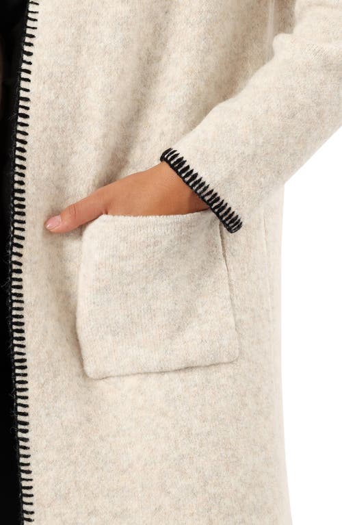 Petal And Pup Petal & Pup Oaklynn Whipstitched Sweater Coat In Neutral