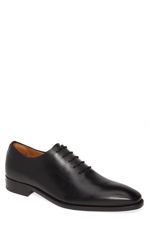 Pamplona Wholecut Oxford in Black Leather