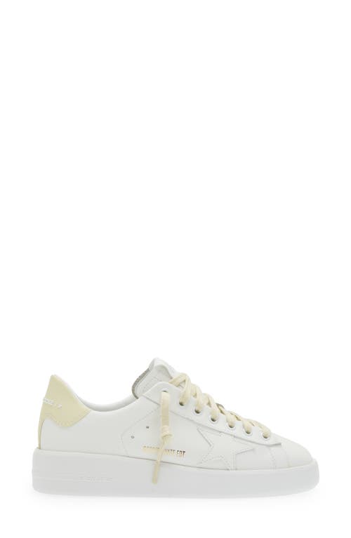 Shop Golden Goose Purestar Low Top Sneaker In White/yellow