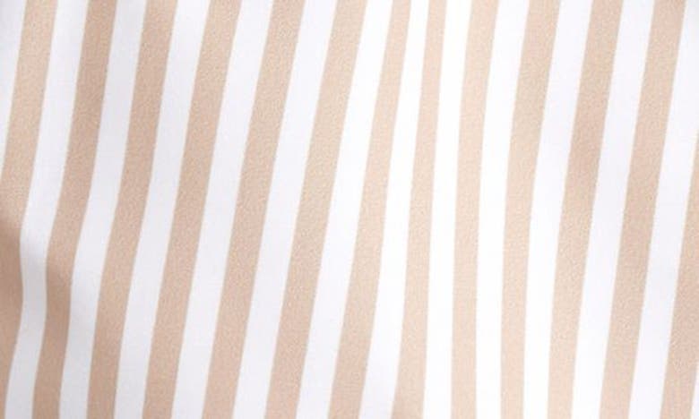 Shop Petit Lem Kids' Stripe Print Swim Trunks In Sand