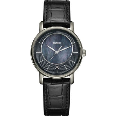 Rado Diamaster Leather Strap Watch, 3m