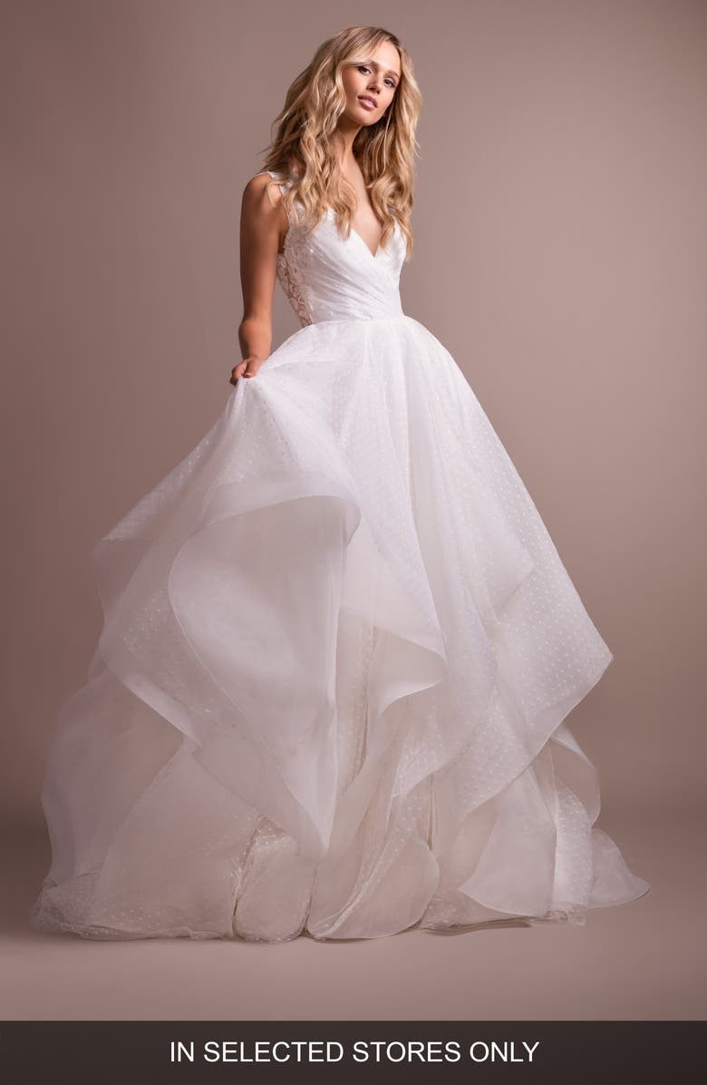 Hayley Paige Dylan V-Neck Low Back Wedding Dress | Nordstrom