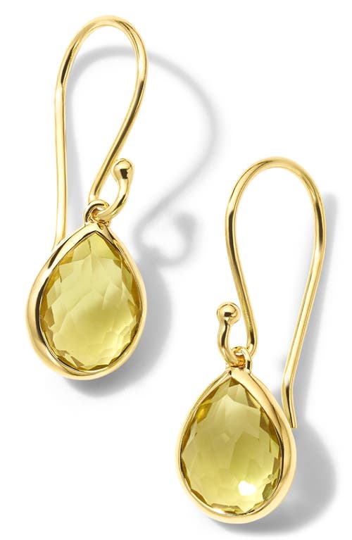 Ippolita Rock Candy Teeny Teardrop Earrings in Gold/-Gold Citrine at Nordstrom