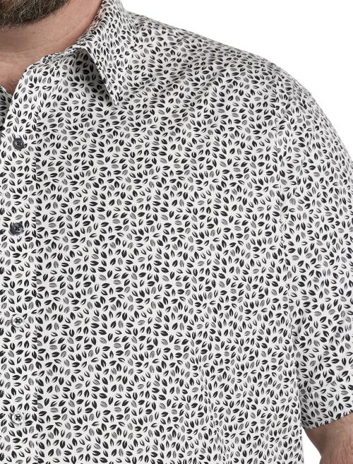 Synrgy Geometric Print Sport Shirt In Black White