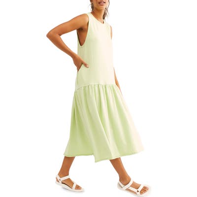Endless Summer By Free People Drop Waist Midi Dress, Blue/green