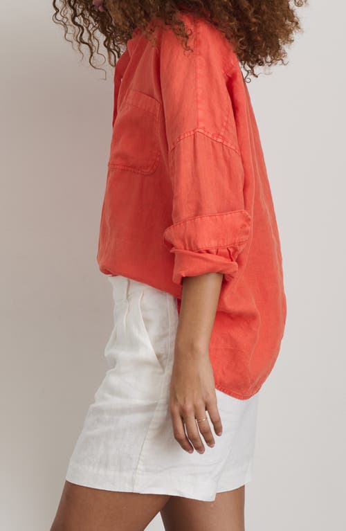 Shop Alex Mill Jo Linen Button-up Shirt In Ginger