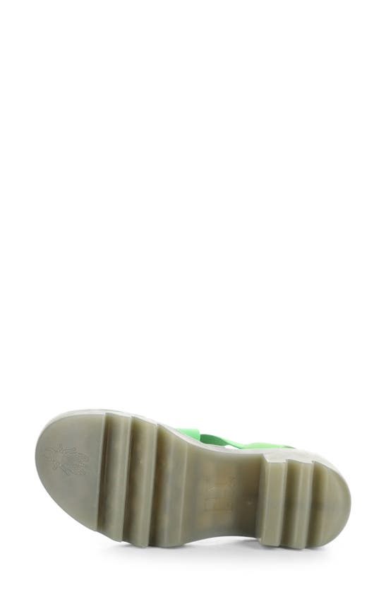 Shop Fly London Taji Platform Slingback Sandal In Green Cupido