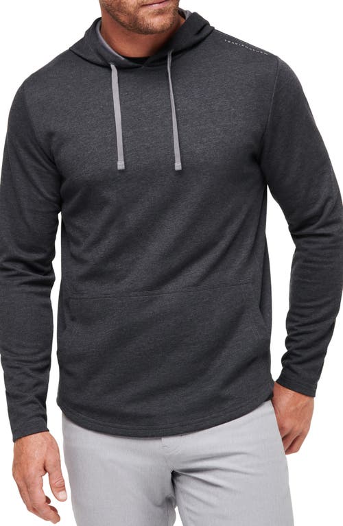 Shop Travismathew Upgraded Tech Hoodie In Heather Black