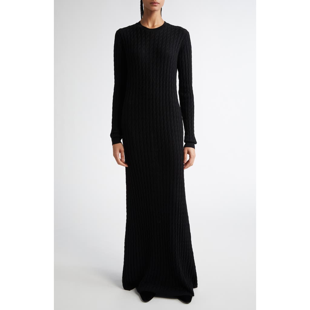 Totême Draped Asymmetric Midi Dress In Black