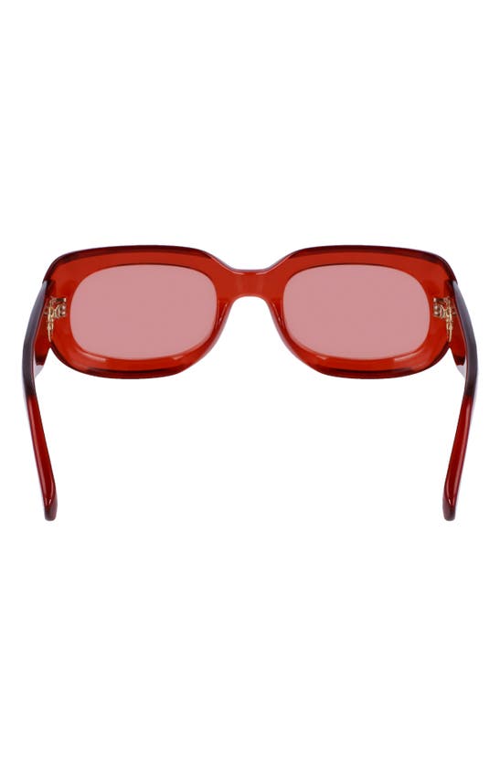 LONGCHAMP LONGCHAMP MEDALLION 52MM RECTANGULAR SUNGLASSES