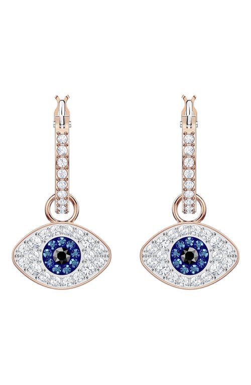 Swarovski Evil Eye Hoop Earrings in Rose Gold at Nordstrom