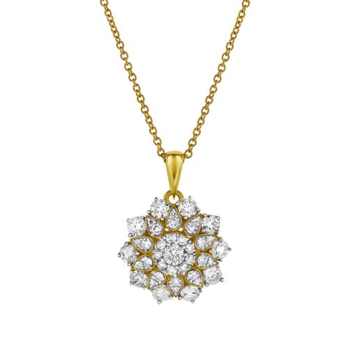 Shop Luvmyjewelry Flower Of Life Diamond Pendant In 10k Yellow Gold