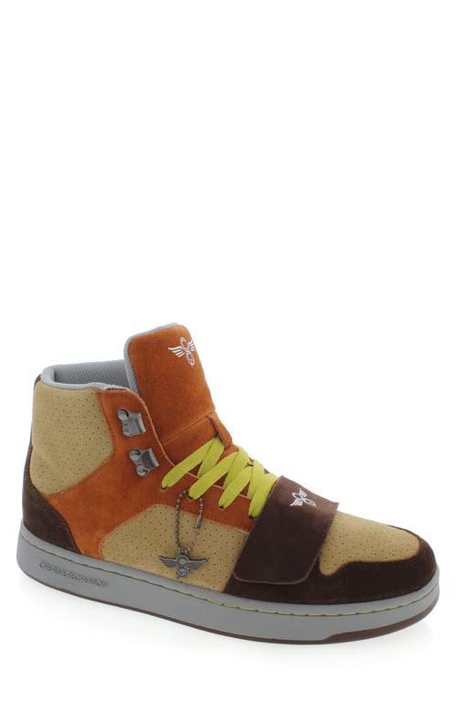 Creative Recreation Cesario Hi XXI Sneaker in Brown/Orange/Tan Multi