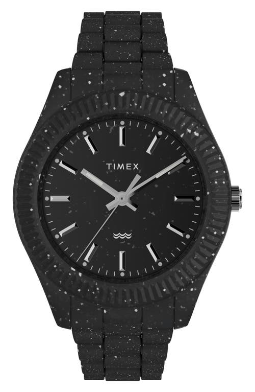 Timex Legacy Ocean Recycled Plastic Bracelet Watch, 42mm in Black at Nordstrom, Size 42 Mm