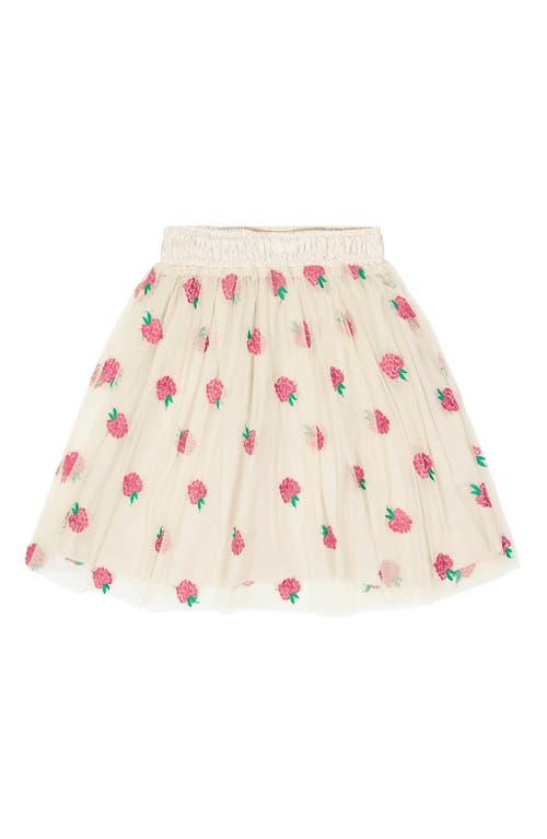 THE NEW Kids' Johanna Fruit Embroidered Tulle Skirt in Off White at Nordstrom, Size 7-8 Y