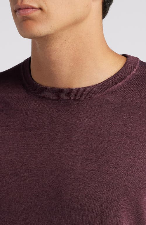 Shop Canali Wool & Silk Crewneck Sweater In Red