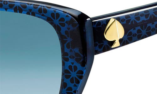 Kate Spade New York Kenzie 53mm Rectangle Sunglasses In Blue/dark Fuschia Ms