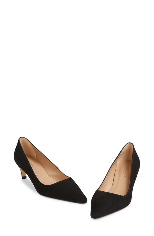 Shop Lk Bennett Ava Pointed Toe Kitten Heel Pump In Black