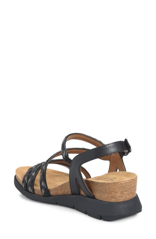 Shop Comfortiva Silvia Wedge Sandal In Black Multi