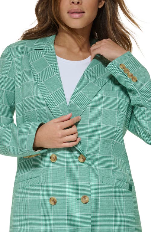 Shop Levi's® Double Breasted Blazer In Green/white Multi