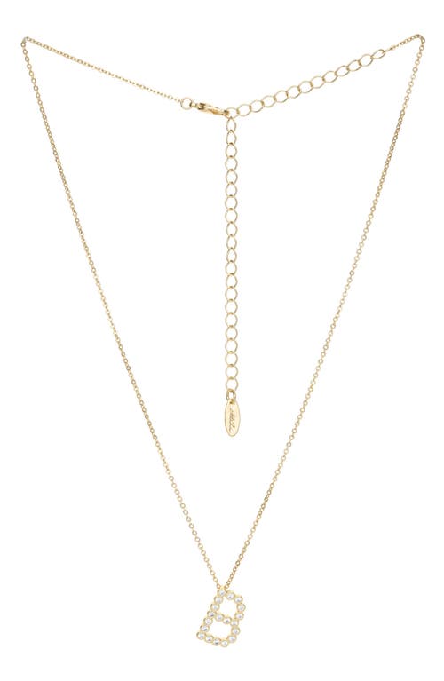Ettika Crystal Initial Pendant Necklace in Gold- B at Nordstrom