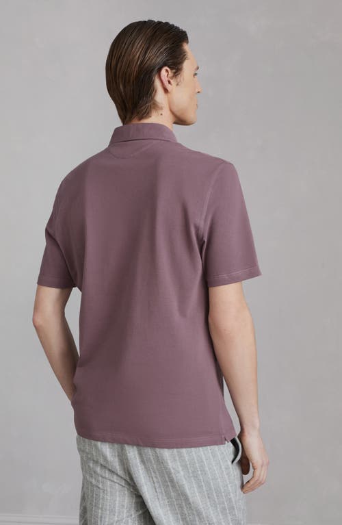 Shop Brunello Cucinelli Piqué Polo Shirt In Light Purple