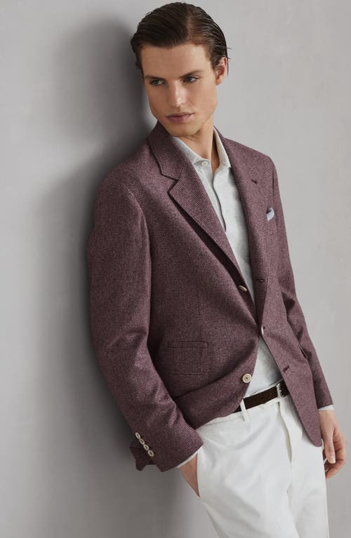 Shop Brunello Cucinelli Houndstooth Deconstructed Blazer In Purple