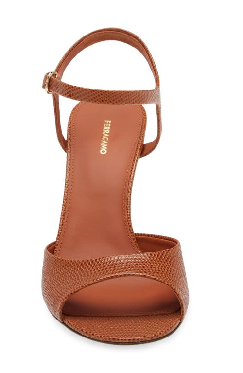 Shop Ferragamo Nikla Sandal In Cognac